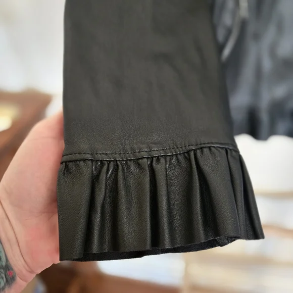 Black Faux Leather Jacket - Picture 2 of 6